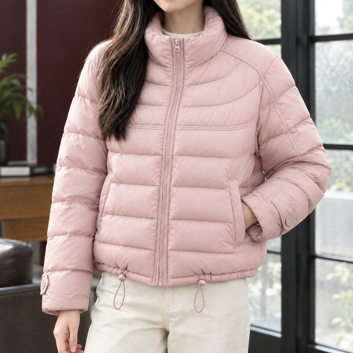 Women's Gloria Quilted Jacket in Zhuoshi Black | Invictora.com