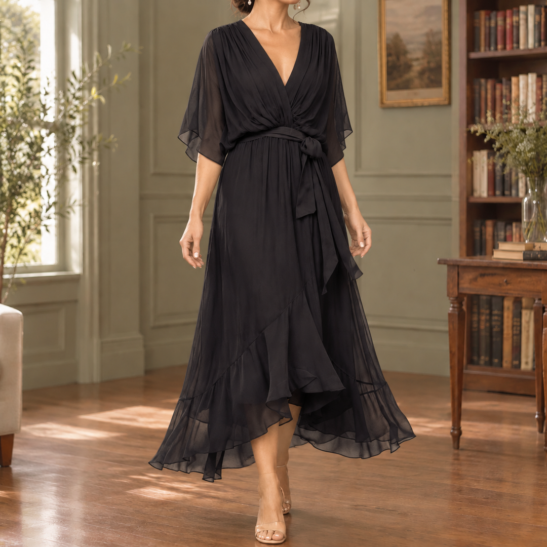 Women's Elena-Eve High Low Dress in Green | Invictora.com
