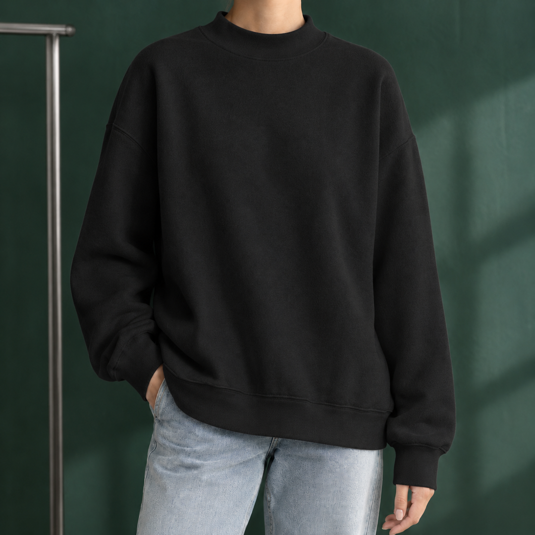 Women's Ancelin Mock Neck Sweater in White | Invictora.com