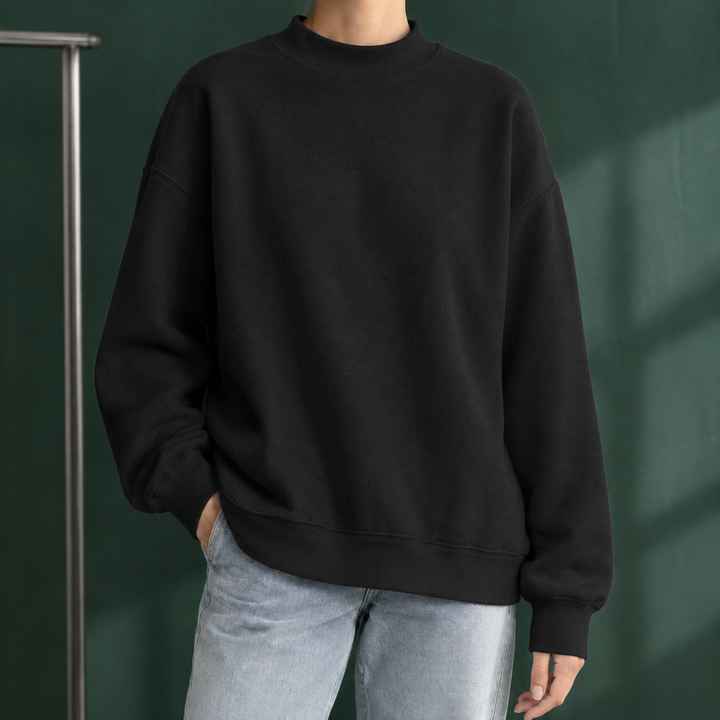 Women's Ancelin Mock Neck Sweater in White | Invictora.com