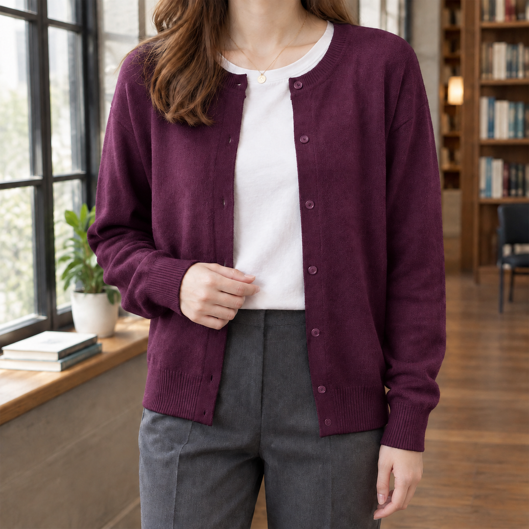 Women's Liliane-Belle Button Front Cardigan in Black | Invictora.com