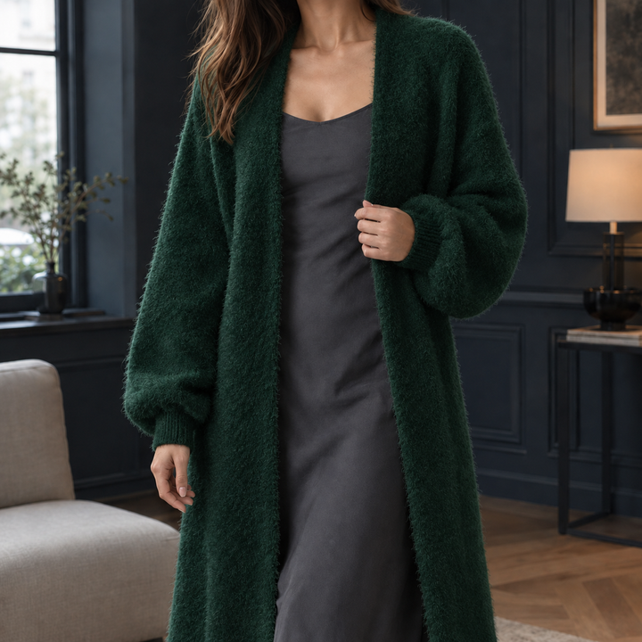 Women's Isla-Grace Longline Cardigan in White | Invictora.com