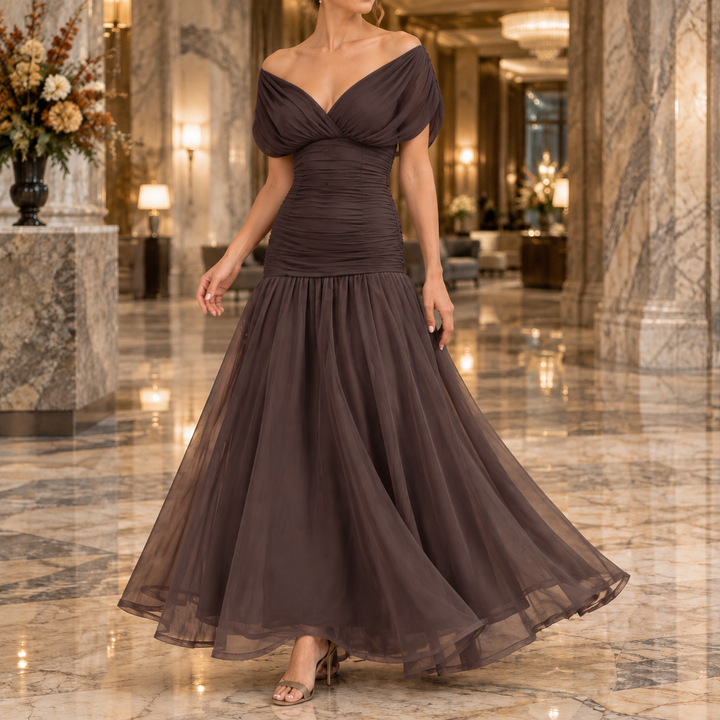 Women's Georgina-Lane Ruched Maxi Dress product image | Invictora.com
