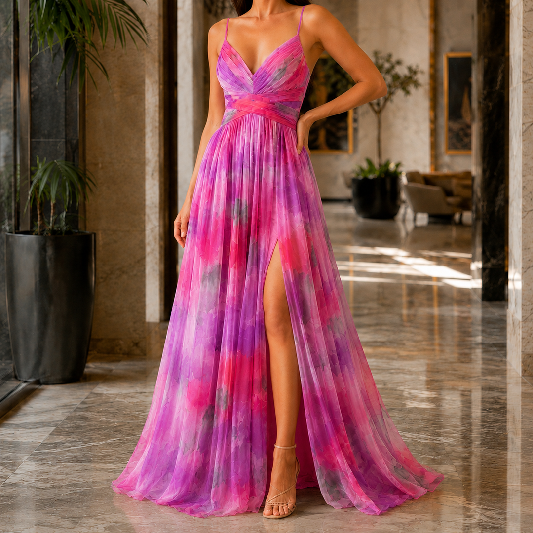 Women's Mina Watercolor Maxi Dress product image | Invictora.com