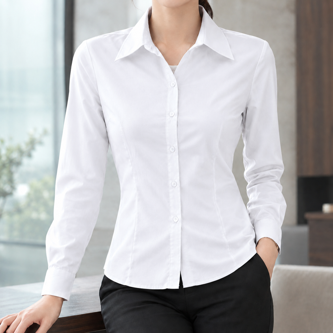 Women's Yolande-Hope Slim Fit Shirt in Burgundy | Invictora.com