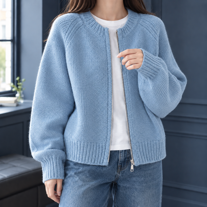 Women's Heidi Relaxed Cardigan in Gray | Invictora.com