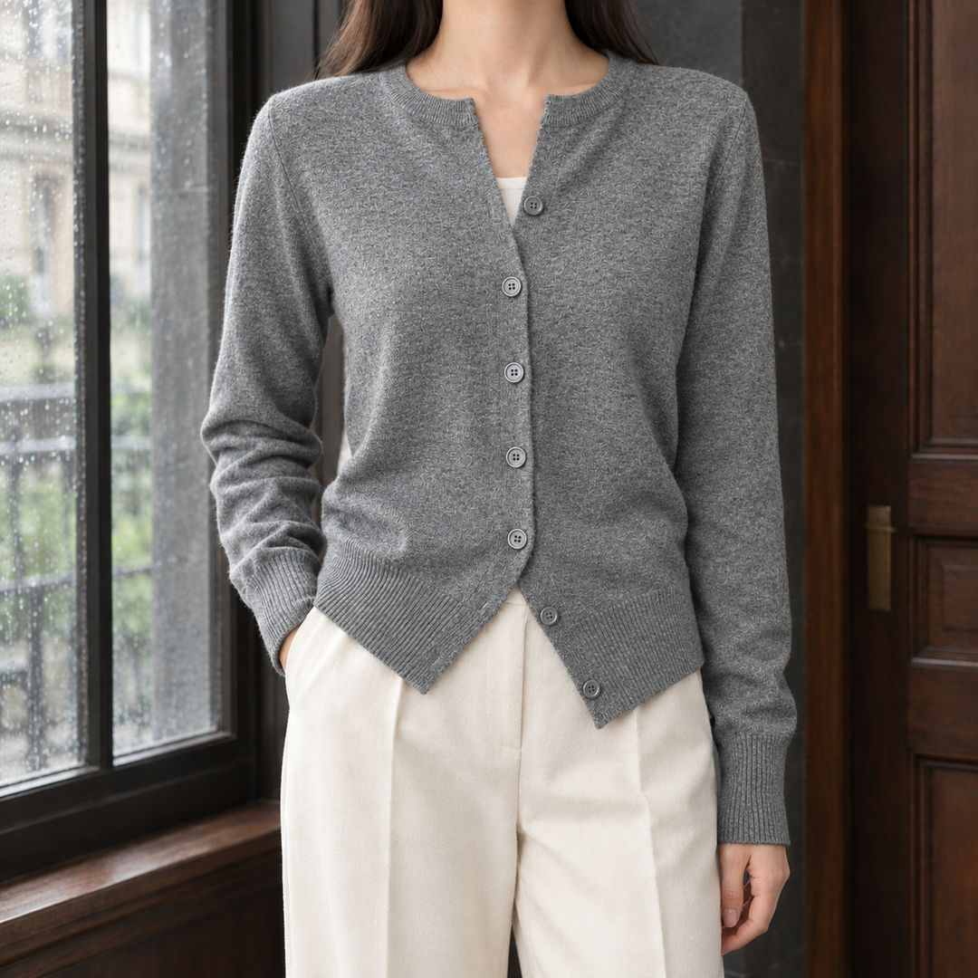 Women's Cecilia Button Front Sweater in Black | Invictora.com