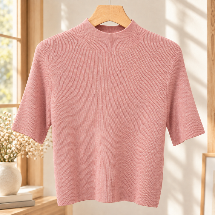 Women's Quinn Mock Neck Top in Black | Invictora.com