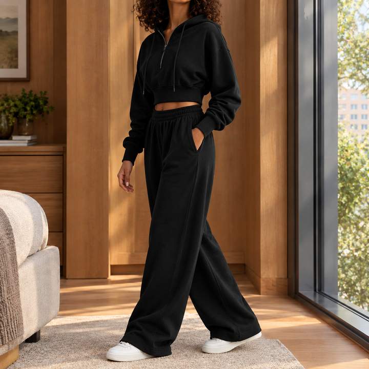 Women's Katia-Elise Relaxed Set in White Apricot | Invictora.com
