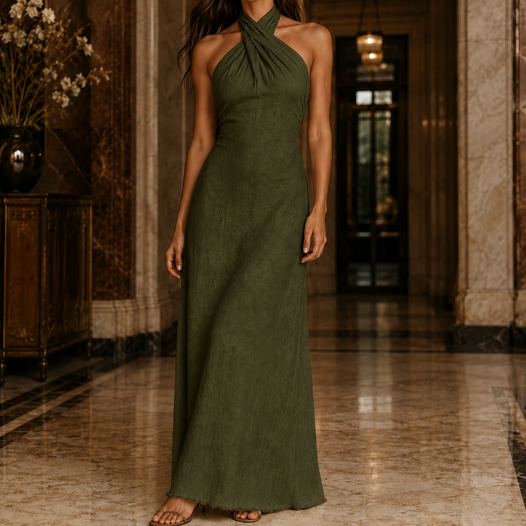 Women's Apolline Halter Maxi Dress product image | Invictora.com