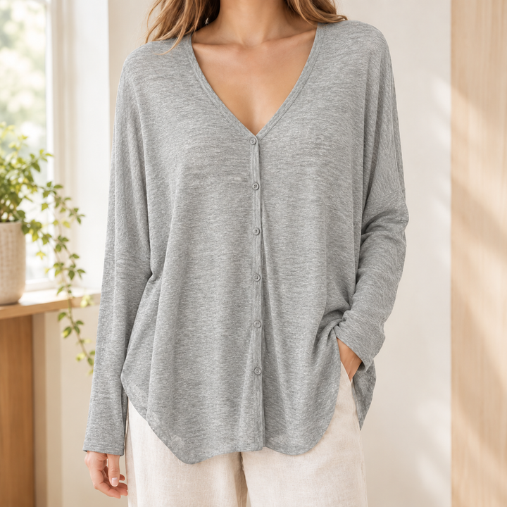Women's Francesca-Faye Draped Cardigan in Black | Invictora.com