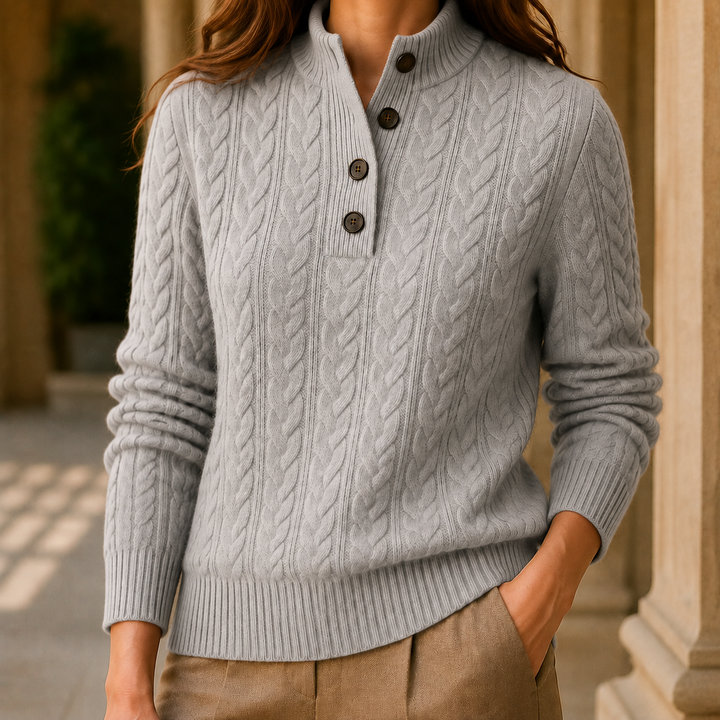 Women's Nerissa-Claire Cashmere Sweater in Caramel Brown | Invictora.com
