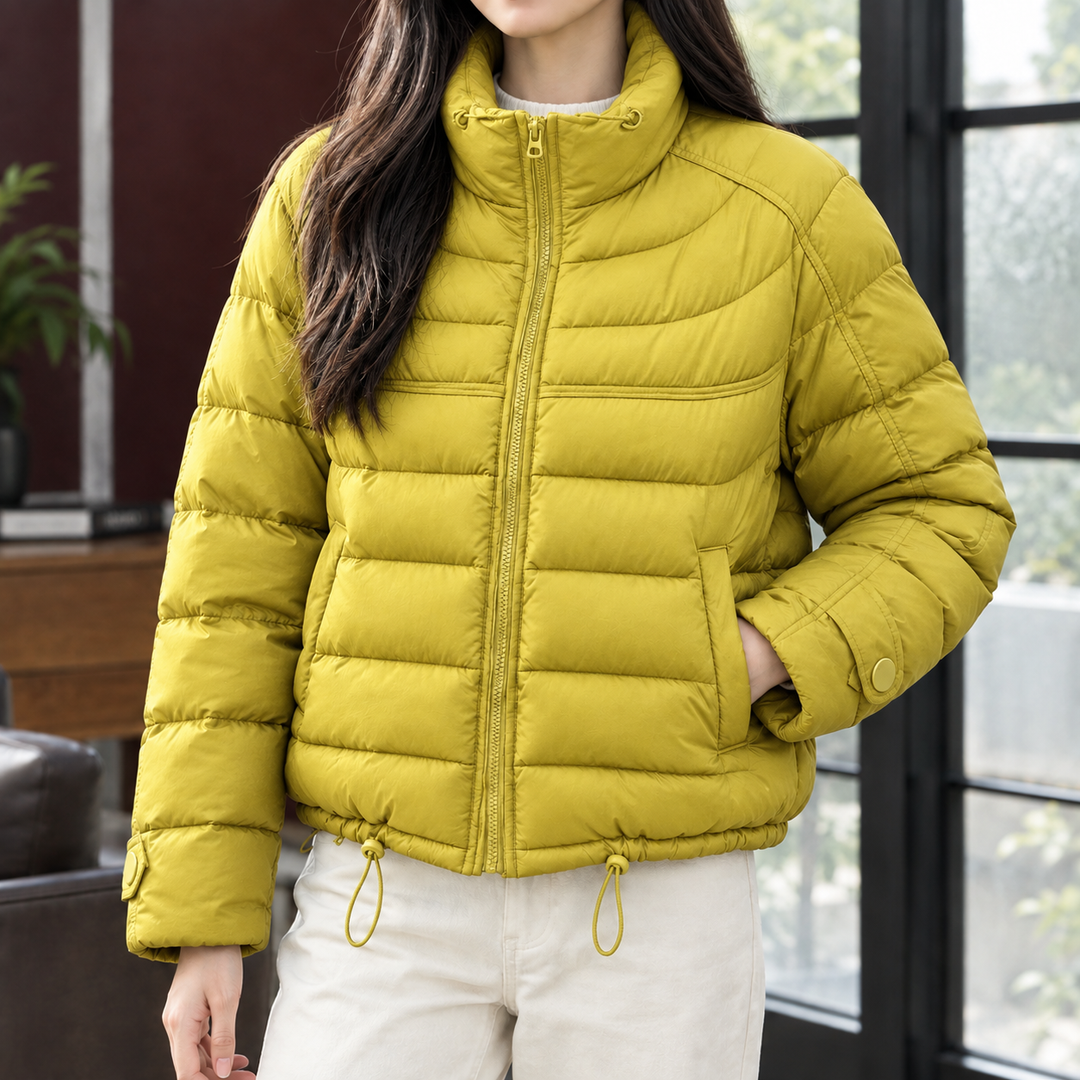 Women's Gloria Quilted Jacket in Zhuoshi Black | Invictora.com