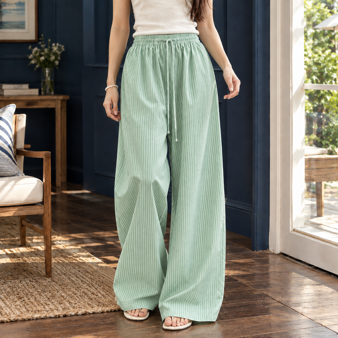 Women's Mariella-Grace Wide-Leg Pants in Pink | Invictora.com