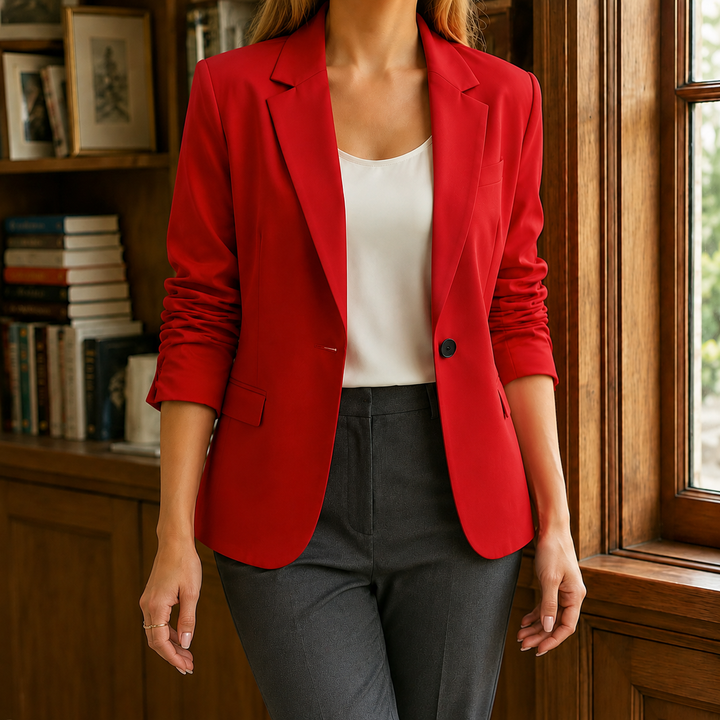 Women's Natalia-Grace Tailored Blazer in Pink | Invictora.com