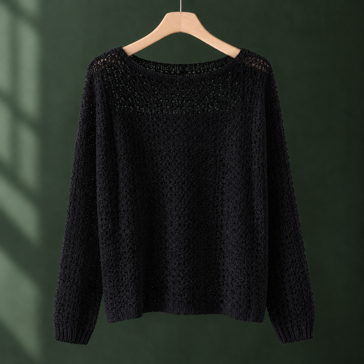 Women's Lara-Jade Openwork Sweater in White | Invictora.com