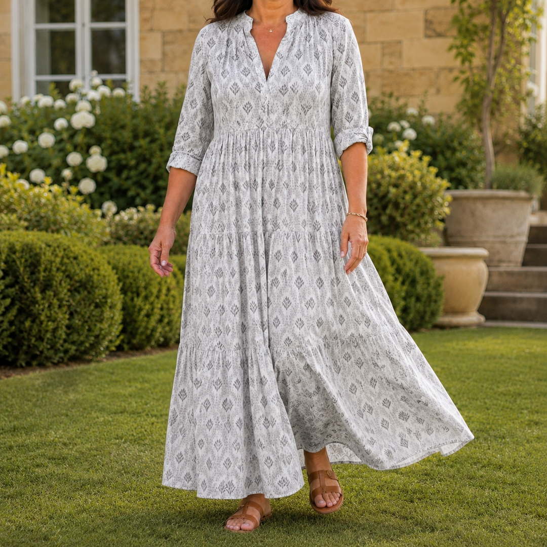 Women's Honora Tiered Maxi Dress in Blue | Invictora.com
