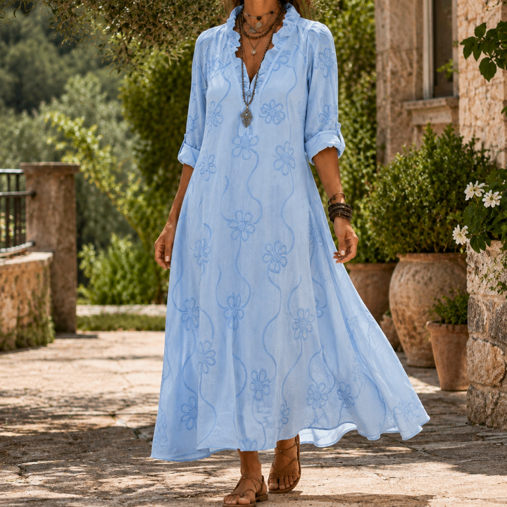 Women's Eloise-Kate Embroidered Maxi Dress product image | Invictora.com