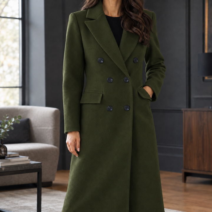Women's Sidonie-Claire Cashmere Coat in Dark Brown | Invictora.com