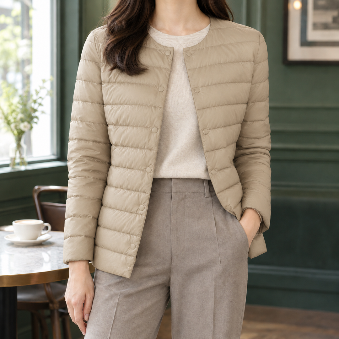 Women's Amabel Quilted Jacket in Black | Invictora.com