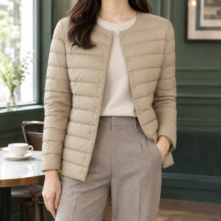 Women's Amabel Quilted Jacket in Black | Invictora.com