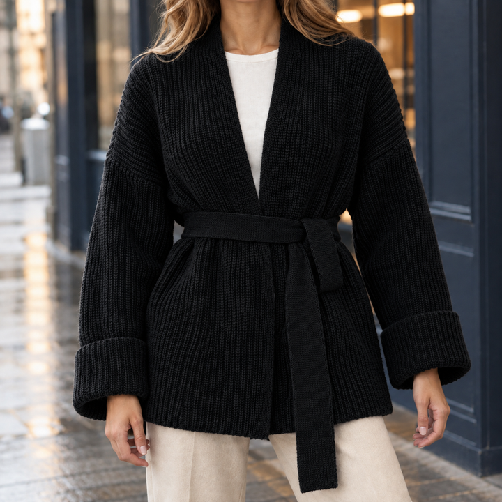 Women's Christabel-Skye Belted Cardigan in Brown | Invictora.com
