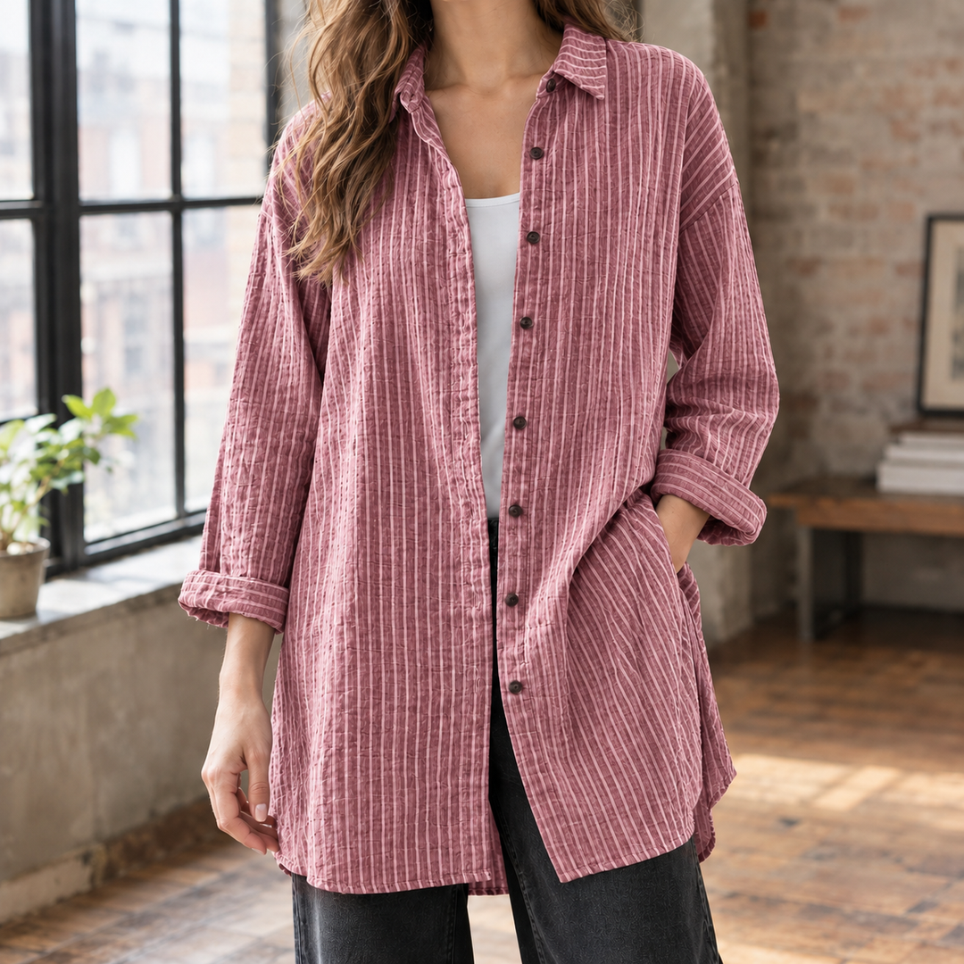 Women's Leontine Relaxed Shirt in Green | Invictora.com