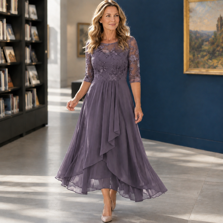 Women's Mireille-Eve Asymmetric Dress in Pink | Invictora.com