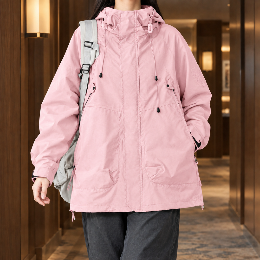Women's Ariane-Grace Hooded Jacket in Pink | Invictora.com