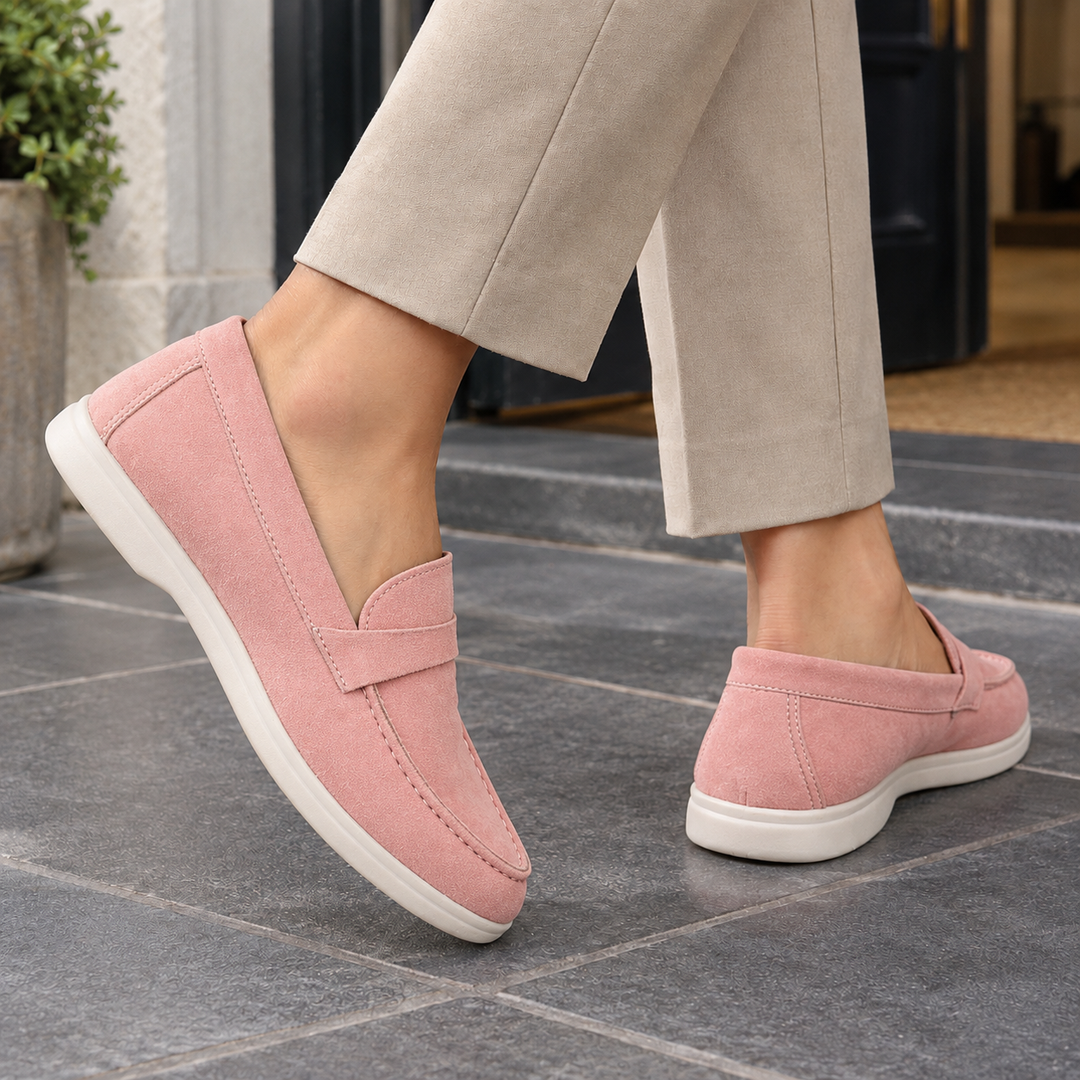 Women's Fornari-Torino Suede Loafers in Black | Invictora.com