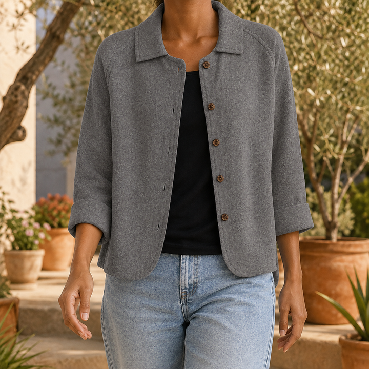 Women's Soraya-Lane Collared Sweater in Light Blue | Invictora.com