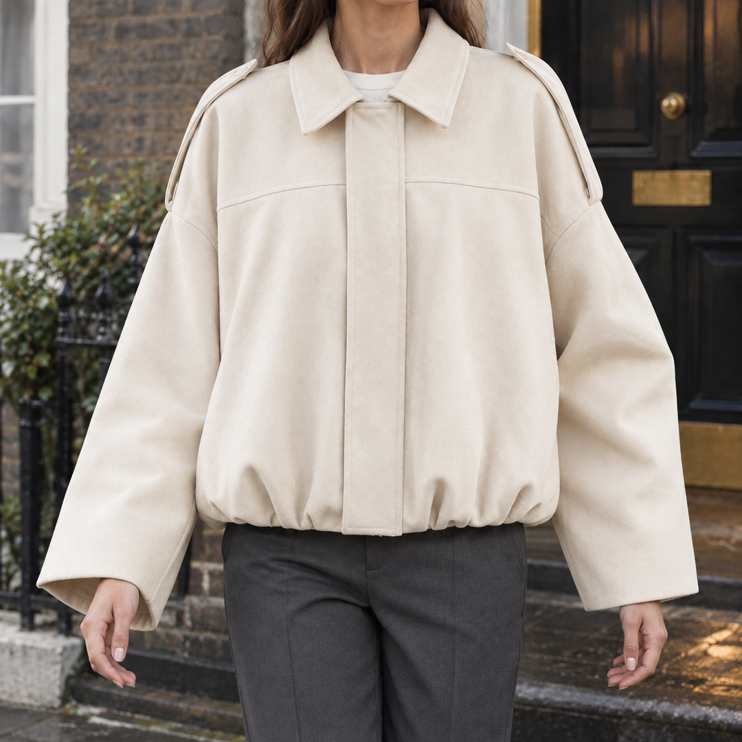 Women's Gwendolyn Suede Jacket in Black | Invictora.com