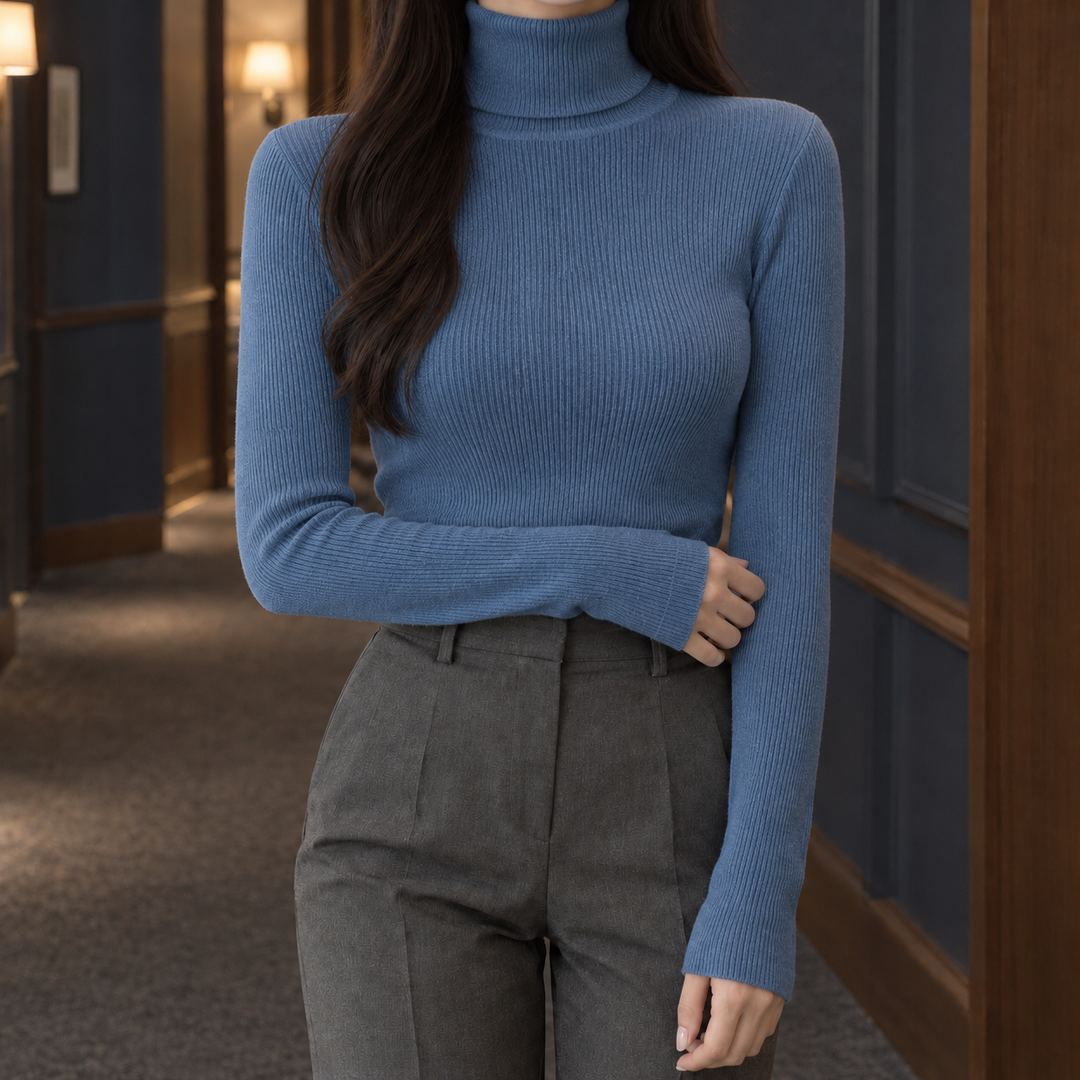 Women's Perpetua-Pearl Ribbed Sweater in White | Invictora.com