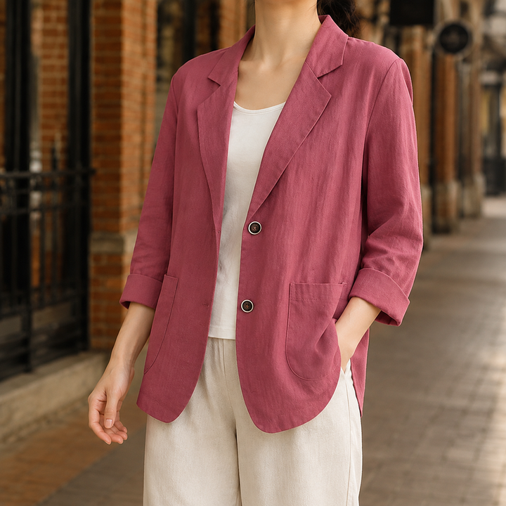 Women's Giselle-Louise Tailored Blazer in Blue | Invictora.com