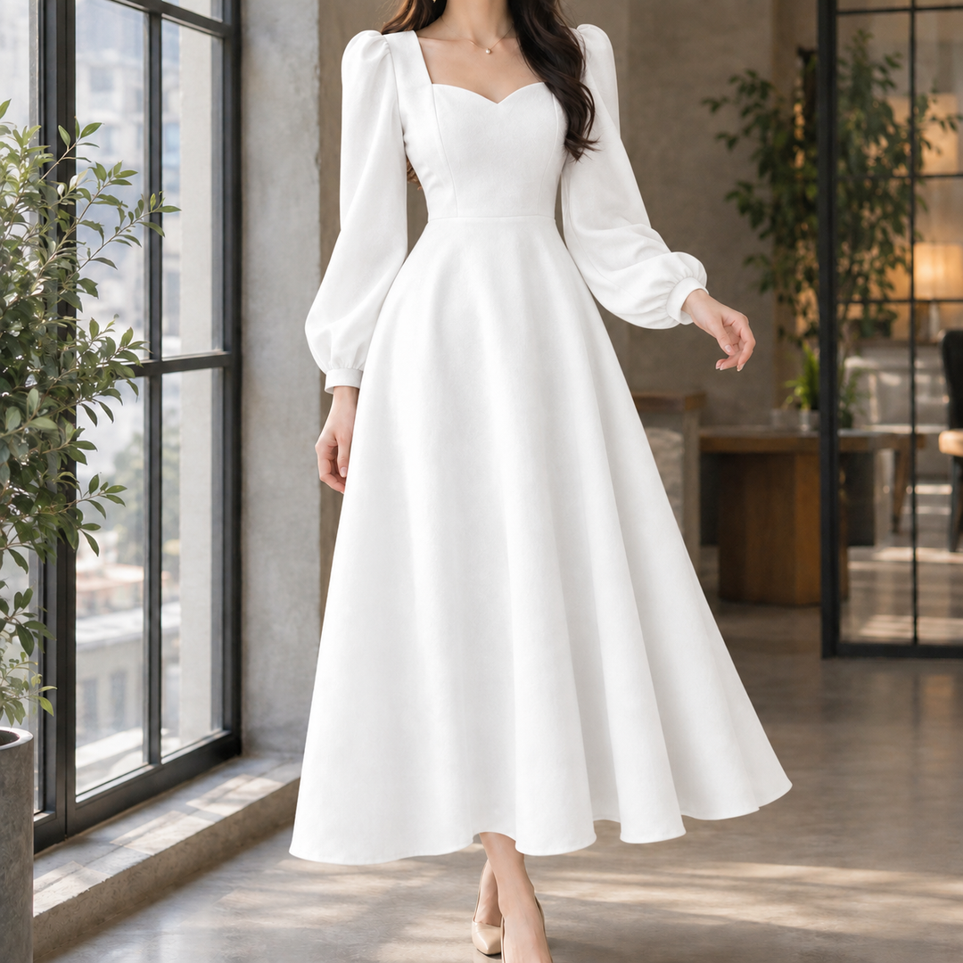 Women's Emmeline A-Line Dress in Black | Invictora.com