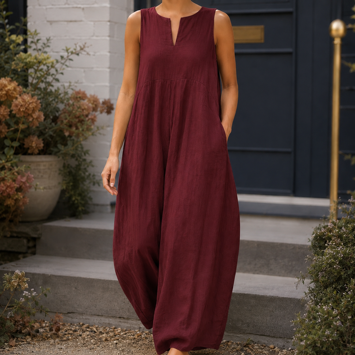 Women's Veronique Wide-Leg Jumpsuit in White | Invictora.com
