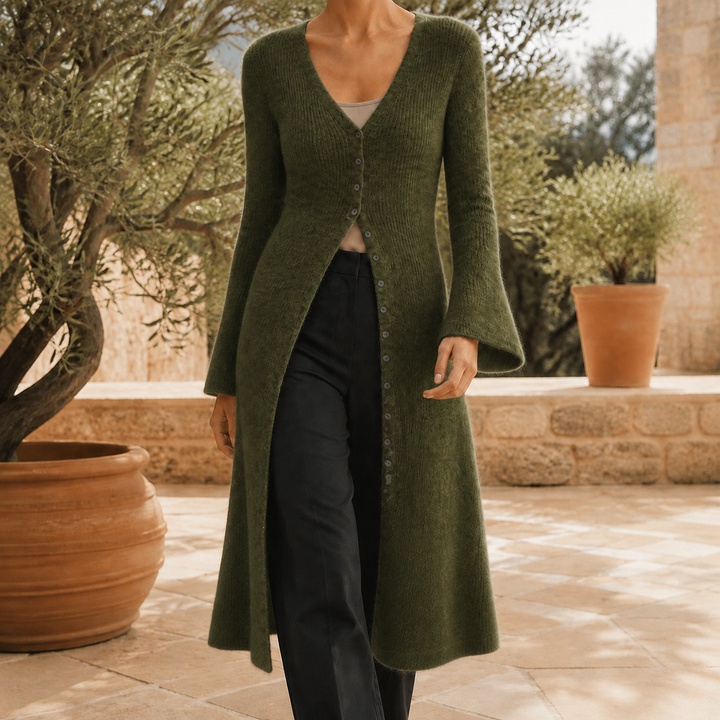 Women's Alba-Faye V Neck Sweater in Gray | Invictora.com