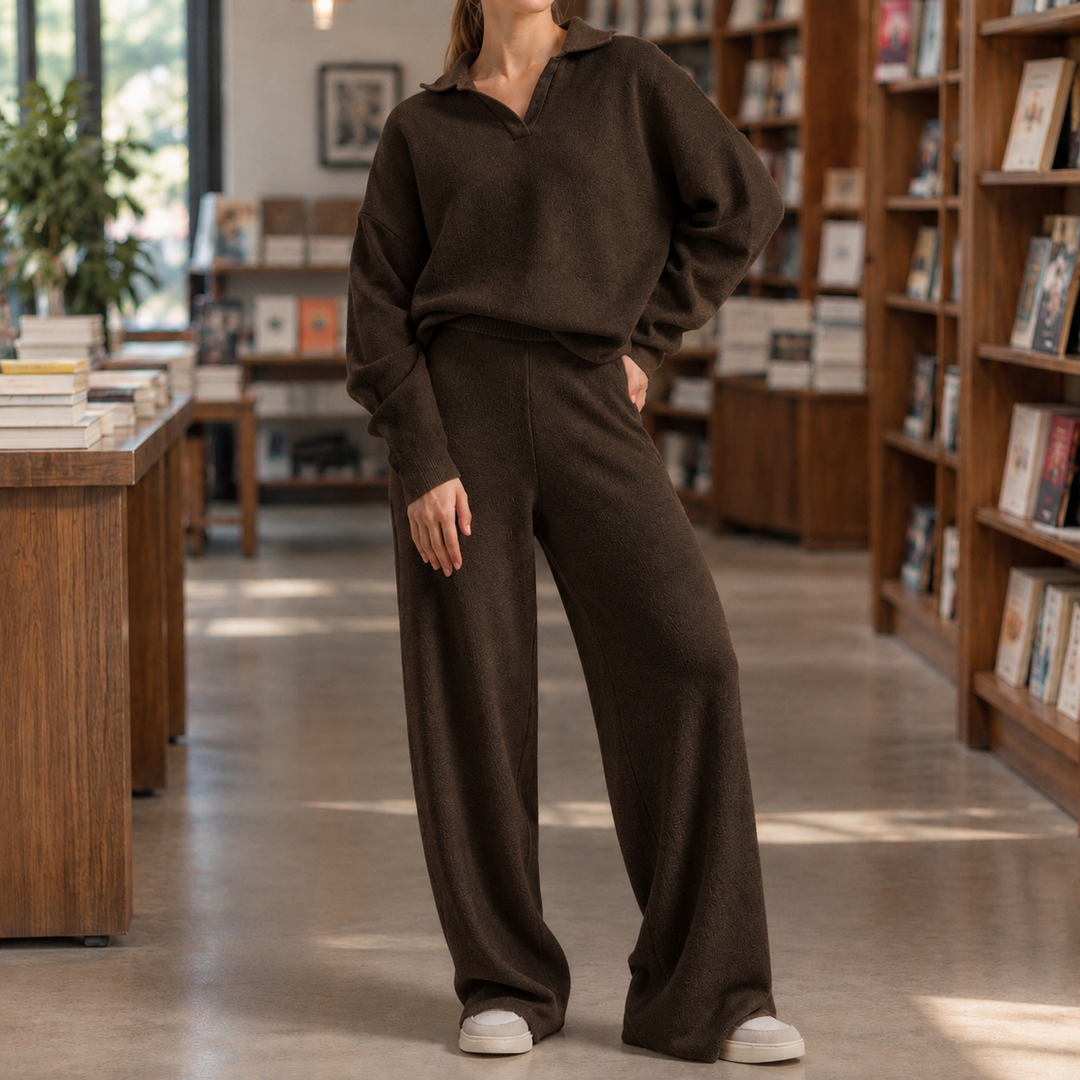 Women's Genevieve-Faye Relaxed Set in Off White | Invictora.com