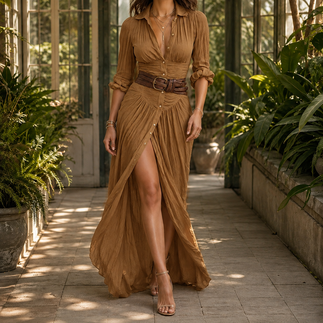 Women's Jacinta Ruched Maxi Dress product image | Invictora.com