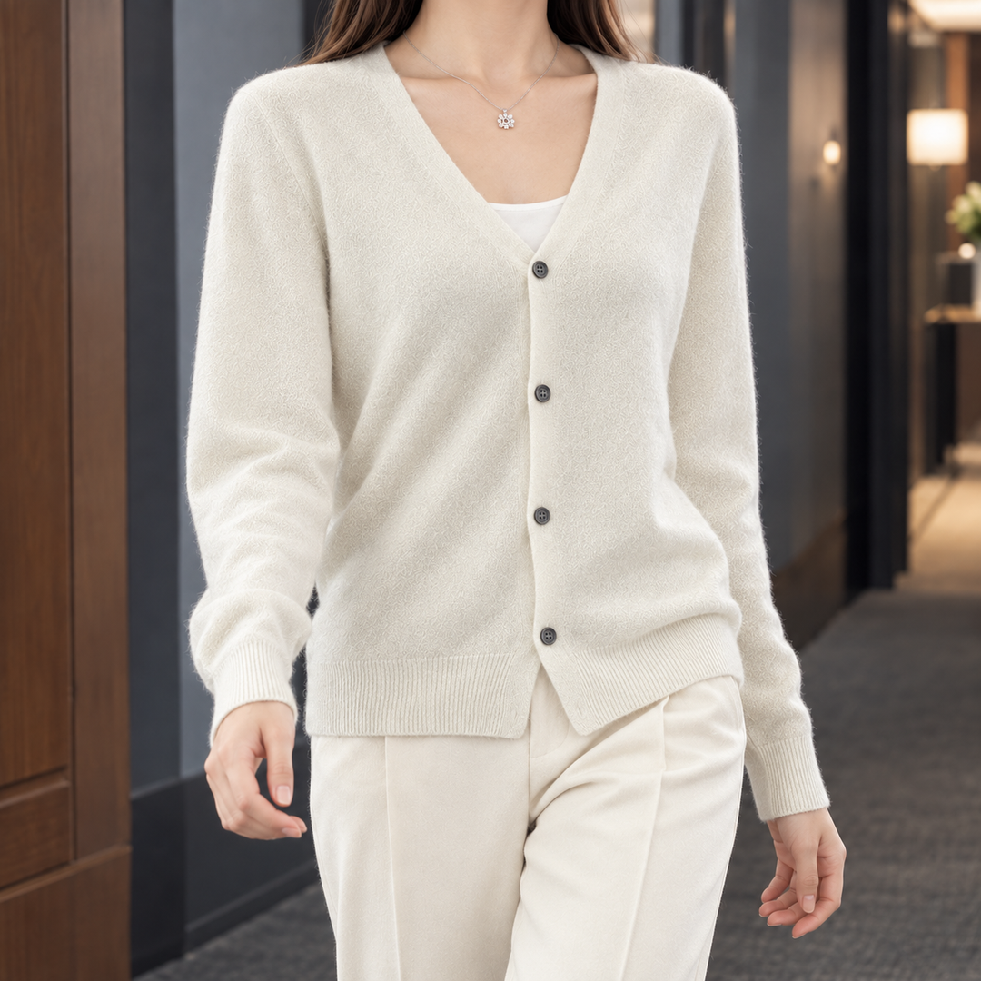 Women's Zelie-Faye V-Neck Cardigan in Black | Invictora.com