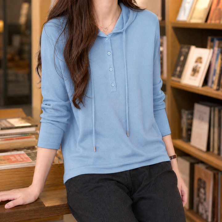 Women's Aiglon Merino Hoodie in Black | Invictora.com