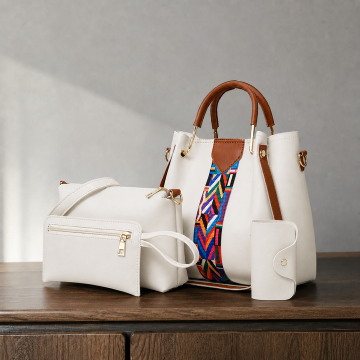 Women's Arcuri Geo Handbag Set in Green | Invictora.com