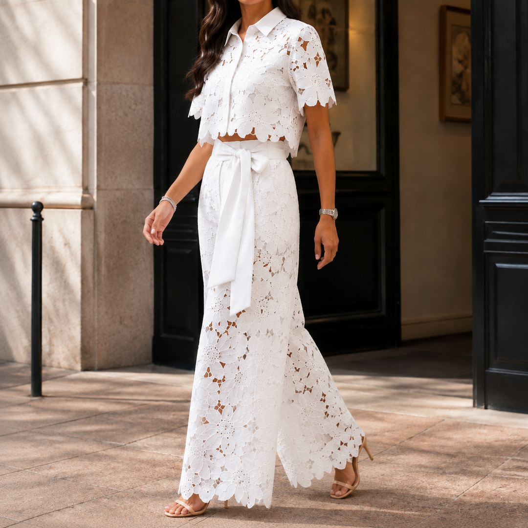 Women's Willa Wide-Leg Set in Light Blue | Invictora.com