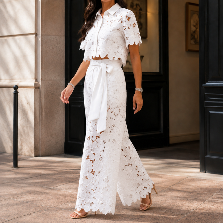 Women's Willa Wide-Leg Set in Light Blue | Invictora.com