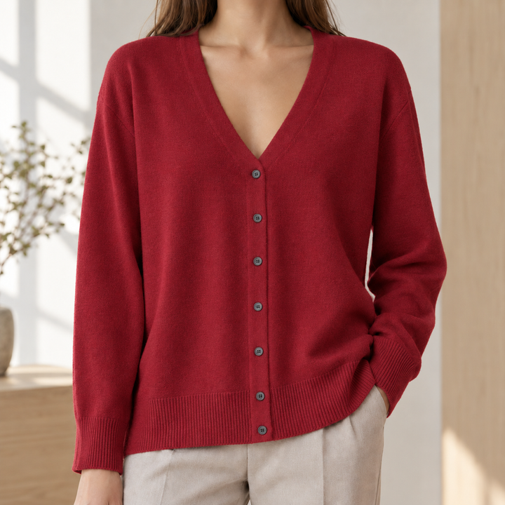 Women's Honoria Button Cardigan in White | Invictora.com
