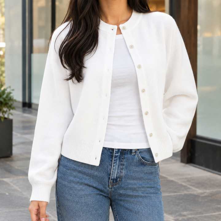 Women's Pomeline-Eve Round Neck Cardigan | Invictora.com