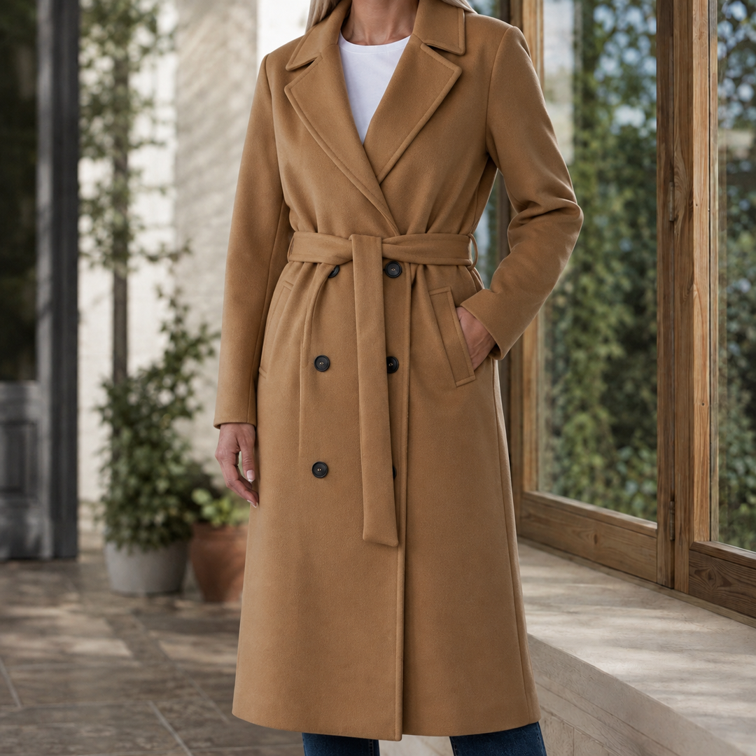 Women's Adele-Grace Belted Overcoat | Invictora.com