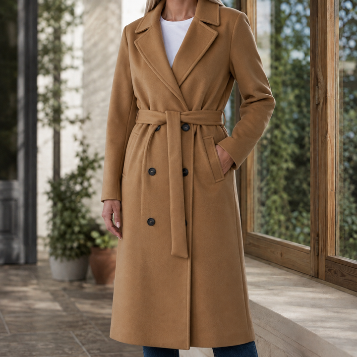 Women's Adele-Grace Belted Overcoat | Invictora.com