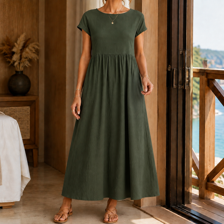 Women's Elena-Louise Gathered Midi Dress | Invictora.com