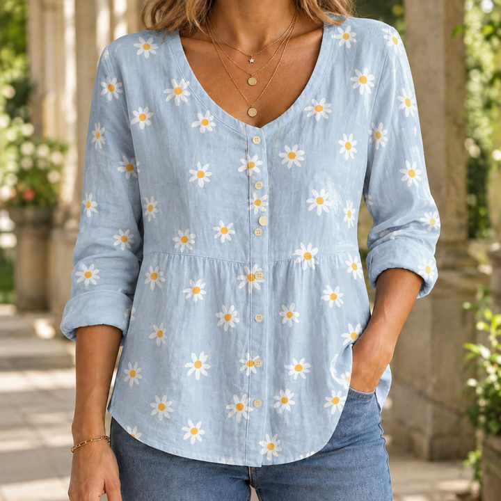Women's Odette-Hope Scoop Neck Blouse | Invictora.com